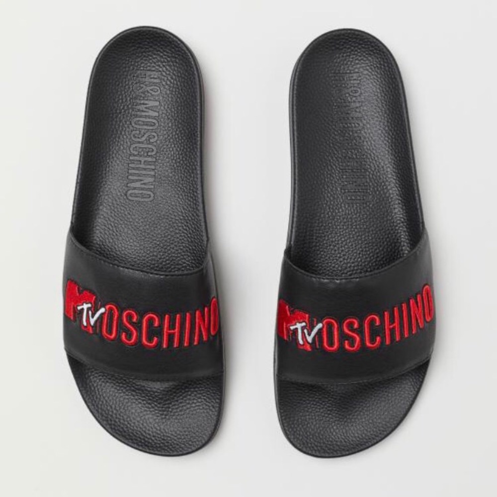 LIMITED EDITION MOSCHINO BY H&M MENS SLIDES